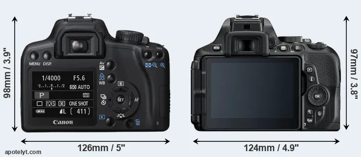 Comparison 1000D or D5600 rear