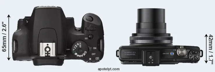 Compare 1000D versus XZ-1 top