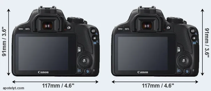 Comparison 100D or SL1 rear