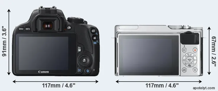 Comparison 100D or X-A10 rear