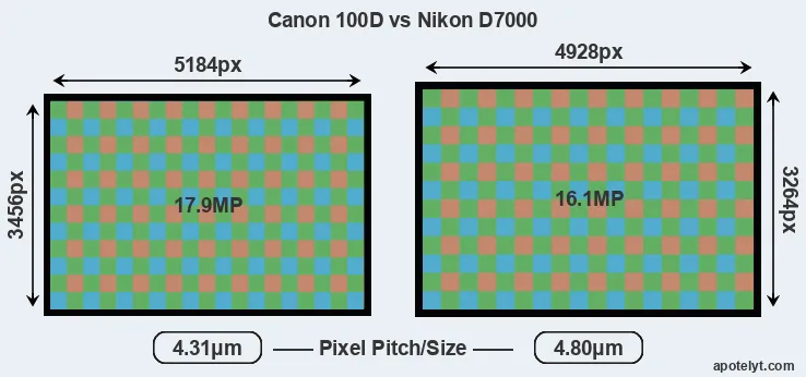 100D versus D7000 MP