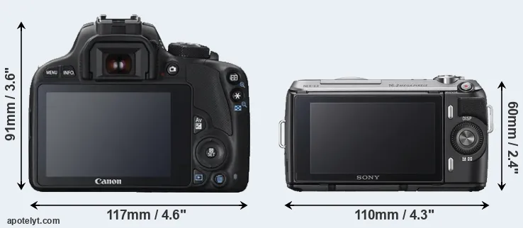 Comparison 100D or NEX-C3 rear