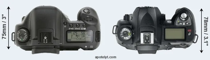 Compare 10D versus D70 top