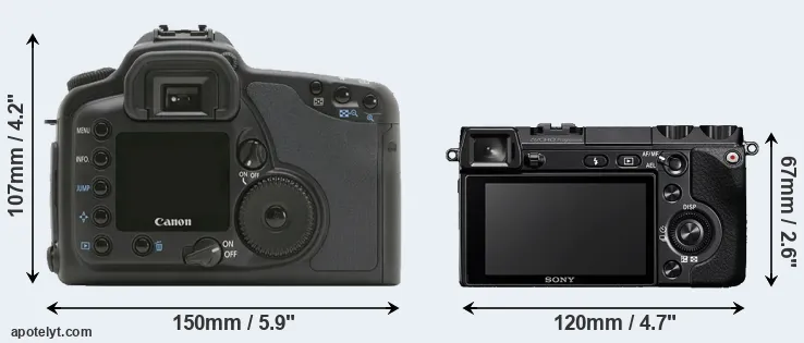 Comparison 10D or NEX-7 rear