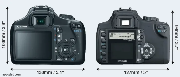 Comparison 1100D or 350D rear