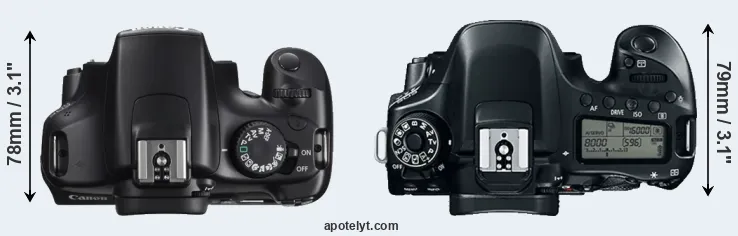 Compare 1100D versus 80D top