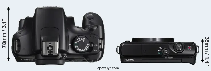 Compare 1100D versus M10 top