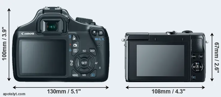 Comparison 1100D or M100 rear