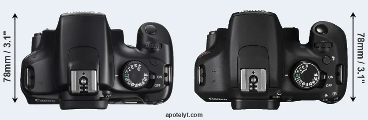 Compare 1100D versus T5 top