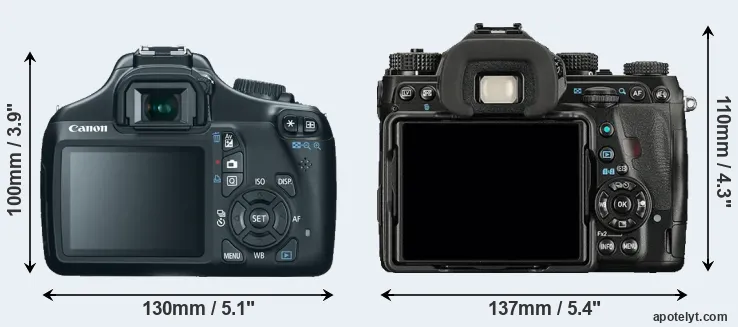 Comparison 1100D or K-1 rear