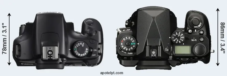 Compare 1100D versus K-1 top