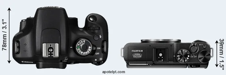 Compare 1200D versus X-A1 top