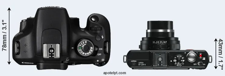 Compare 1200D versus D-LUX 5 top