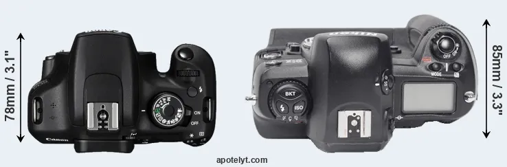Compare 1200D versus D1X top