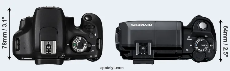 Compare 1200D versus E-300 top