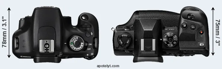 Compare 1200D versus E-M1X top