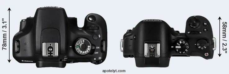 Compare 1200D versus NX30 top
