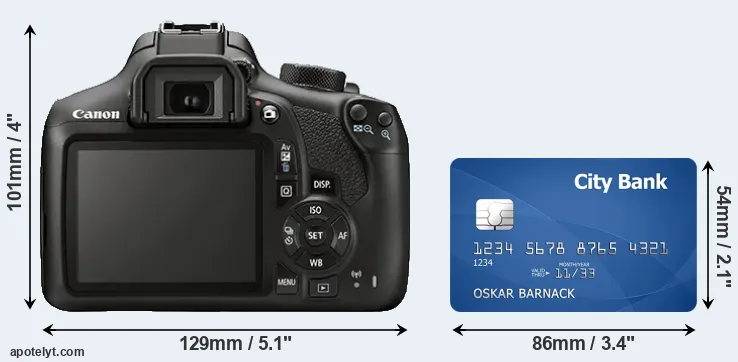 1300D and credit card rear side