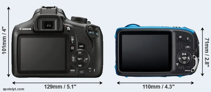 Comparison 1300D or XP140 rear