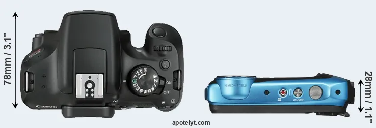 Compare 1300D versus XP140 top