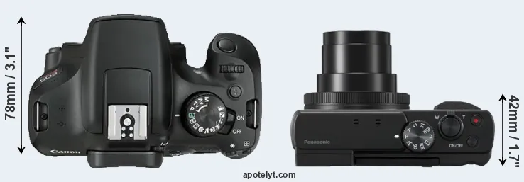 Compare 1300D versus ZS80 top