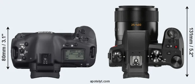Compare 1D Mark II N versus V-LUX 5 top