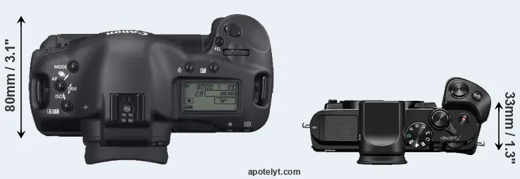 Compare 1D Mark II N versus V3 top
