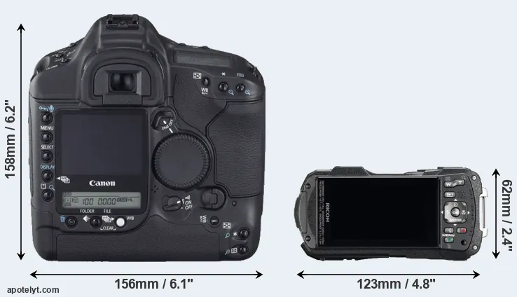 Comparison 1D Mark II N or WG-60 rear