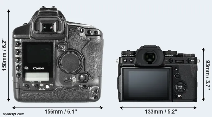 Comparison 1D Mark II or X-T3 rear
