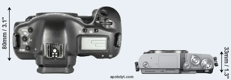 Compare 1D Mark II versus GX800 top