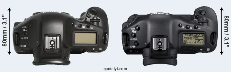 Compare 1D Mark III versus 1D Mark IV top
