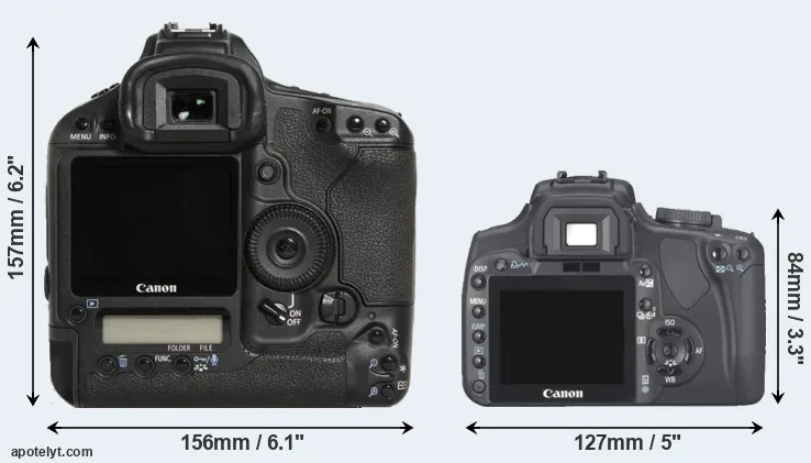 Comparison 1D Mark III or 400D rear
