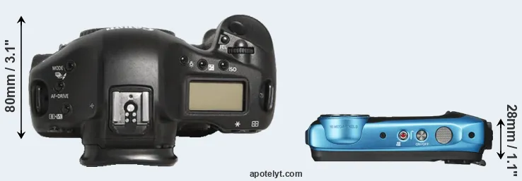 Compare 1D Mark III versus XP130 top