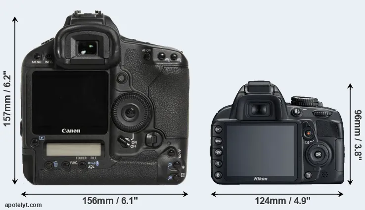 Comparison 1D Mark III or D3100 rear