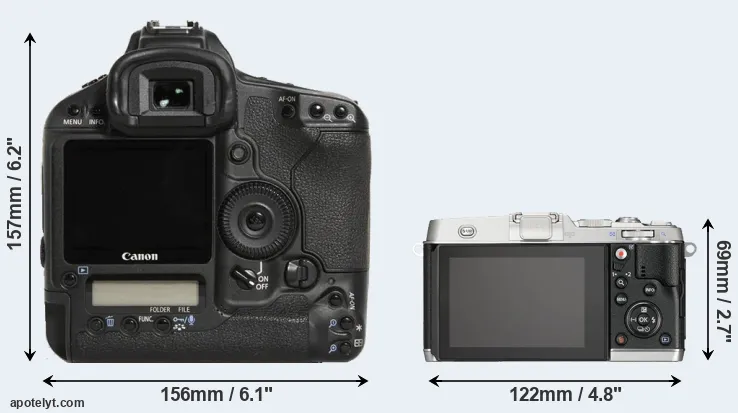 Comparison 1D Mark III or E-P5 rear