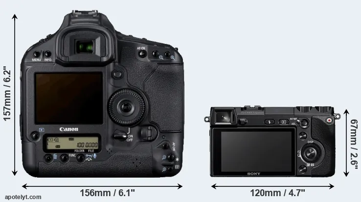 Comparison 1D Mark IV or NEX-7 rear