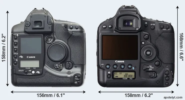 Comparison 1D or 1DX rear