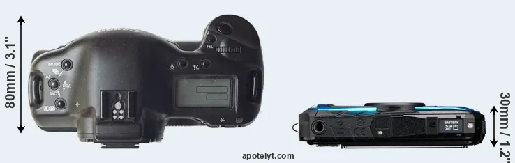 Compare 1D versus WG-90 top