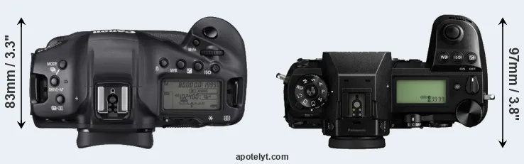 Compare 1DX Mark III versus S1 top