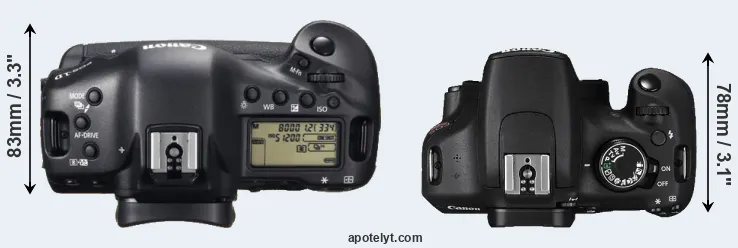 Compare 1DX versus T5 top