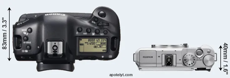 Compare 1DX versus X-A5 top