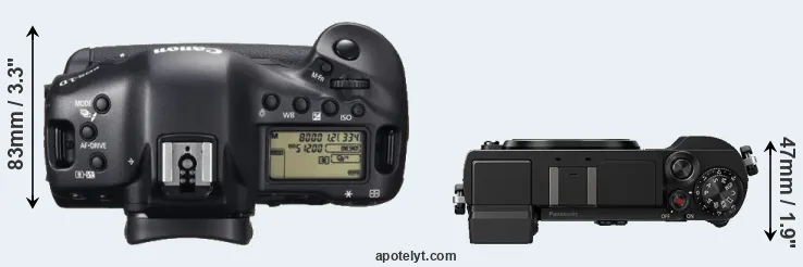 Compare 1DX versus GX9 top