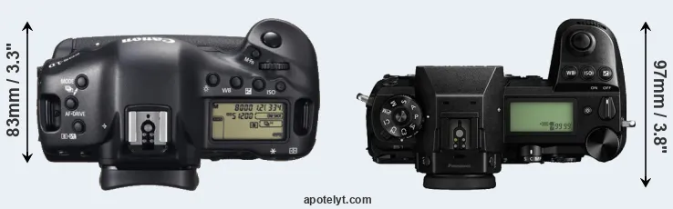 Compare 1DX versus S1 top