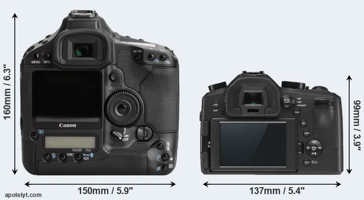 Comparison 1Ds Mark III or V-LUX Typ 114 rear
