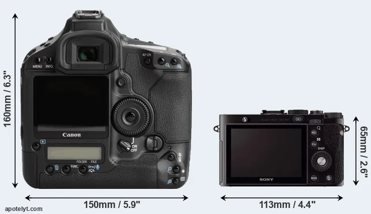 Comparison 1Ds Mark III or RX1 rear