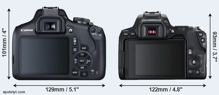 Comparison 2000D or SL3 rear