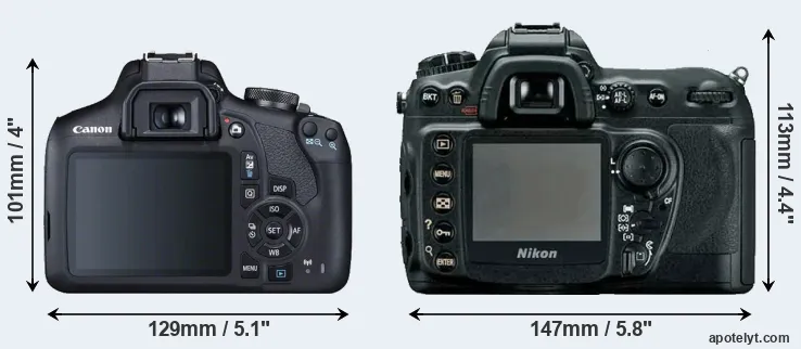 Comparison 2000D or D200 rear