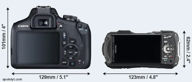 Comparison 2000D or WG-60 rear
