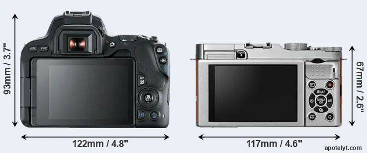 Comparison 200D or X-A2 rear