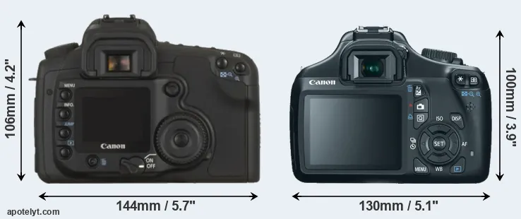 Comparison 20D or T3 rear
